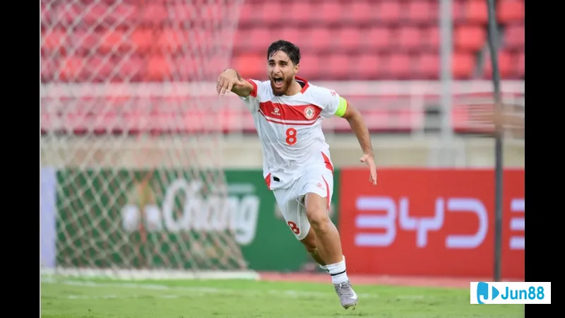 Cầu thủ U23 Sri Lanka và U23 Palestine chuẩn bị thi đấu